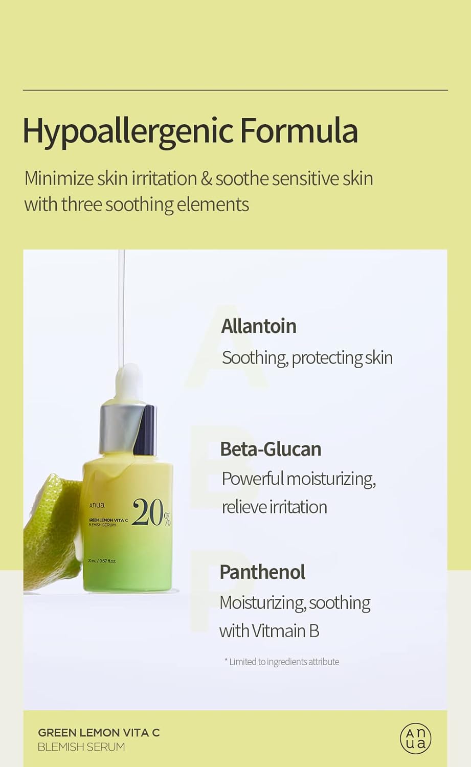 Anua - Green Lemon Vita C Blemish Serum - 30ml - Ministry of Skin